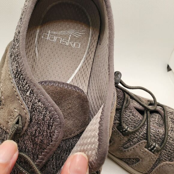 Dansko Holland Suede Leather Low Top Bungee Charcoal Suede Sz 9 Sneaker Shoe - Picture 5 of 11